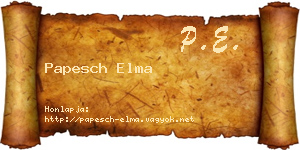 Papesch Elma névjegykártya